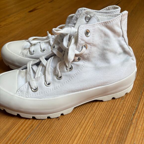 Converse All Star Chuck Taylor white lugged sole sneaker SIZE 8 - Picture 7 of 7